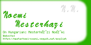 noemi mesterhazi business card